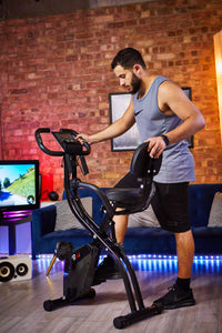 Thumbnail for VRAi Fitness SXB-350 Folding Exercise Bike With Bluetooth App Compatibility  [Ultimate Fitness Bundle]