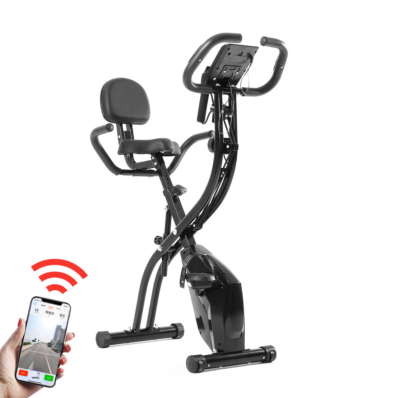 VRAi Fitness SXB-350 Folding Exercise Bike With Bluetooth App Compatibility  [Ultimate Fitness Bundle]