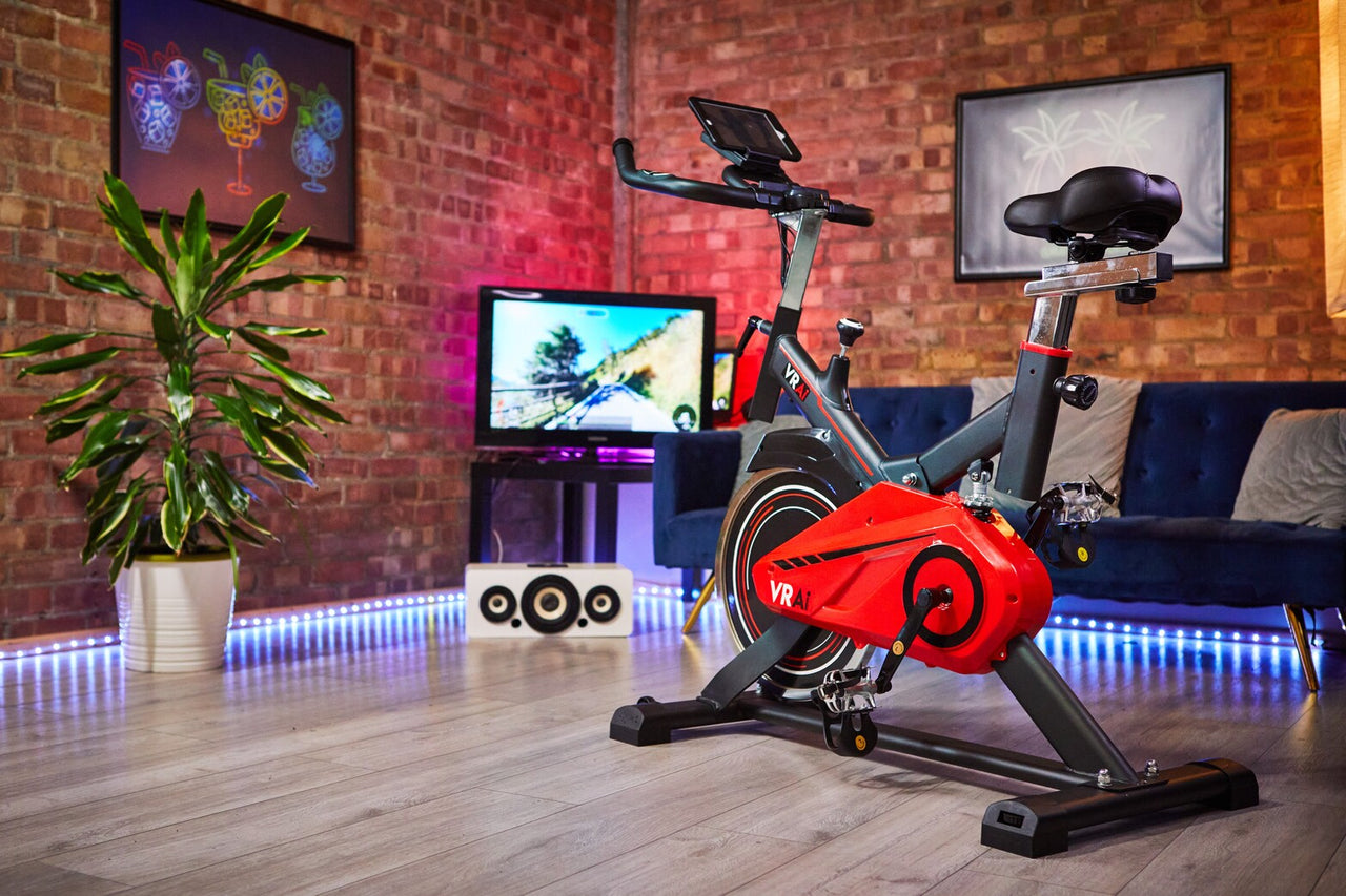 VRAi FITNESS SB1000X EXERCISE SPIN BIKE WITH BLUETOOTH APP COMPATIBILITY [Ultimate Fitness Bundle]