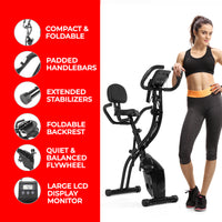 Thumbnail for VRAi Fitness SXB-350 Folding Exercise Bike With Bluetooth App Compatibility  [Ultimate Fitness Bundle]