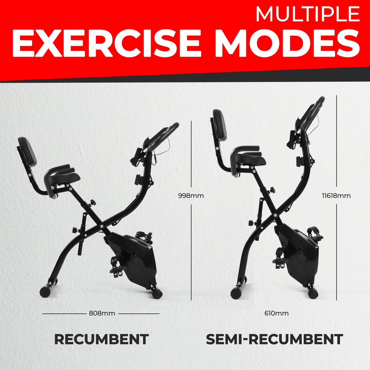 VRAi Fitness SXB-350 Folding Exercise Bike With Bluetooth App Compatibility  [Ultimate Fitness Bundle]