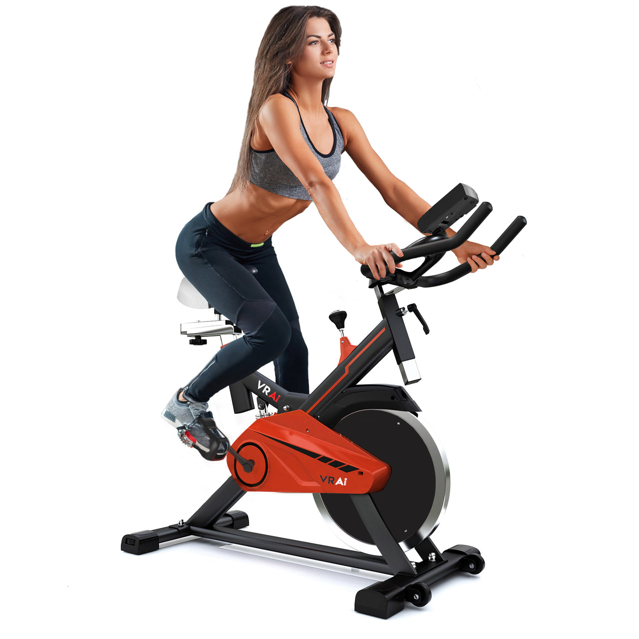 VRAi FITNESS SB1000X EXERCISE SPIN BIKE WITH BLUETOOTH APP COMPATIBILITY [Ultimate Fitness Bundle]